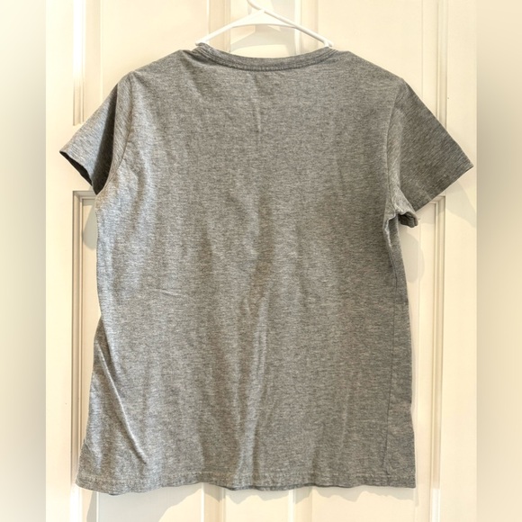 Adidas Women’s Crewneck Amplifier Tee - Grey w Pink/Blue Logo - Size M - Picture 3 of 9